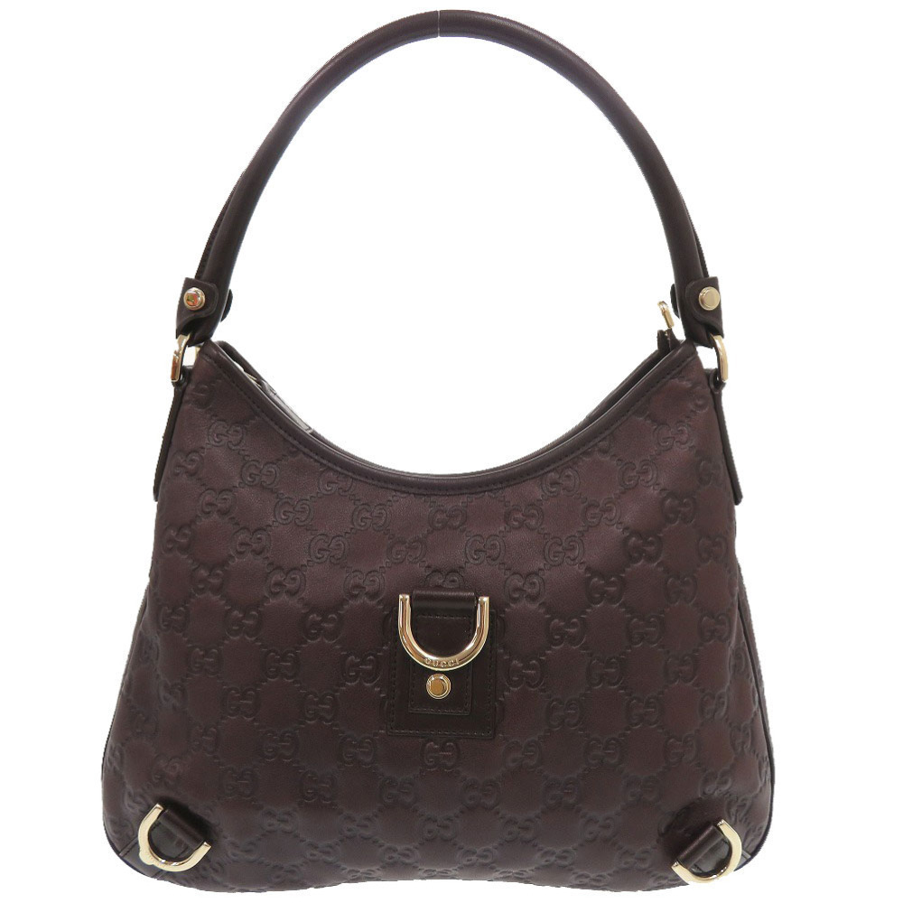 Gucci Abbey Guccissima leather brown hobo shoulder bag